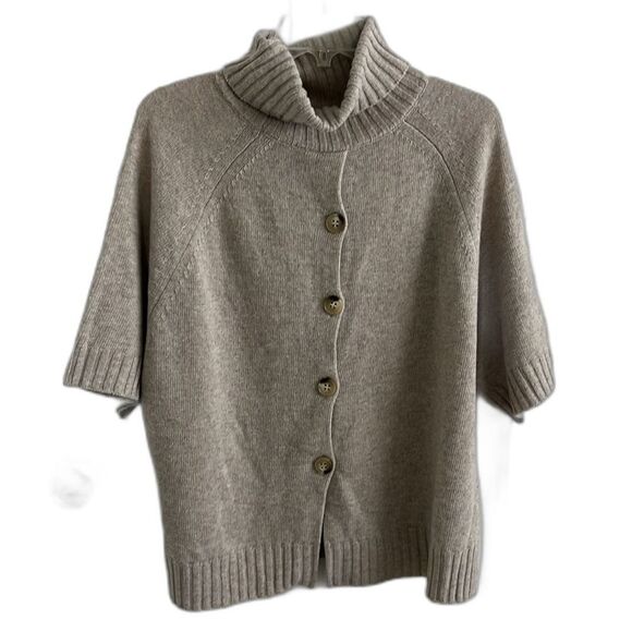 EUC Max Mara MaxMara Weekend Virgin Wool beige oversized short sleeve Sweater S - Picture 2 of 12